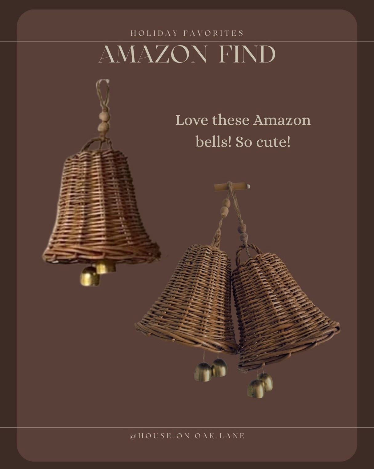 Amazon Bells for the Holidays! 

#AmazonPartner #amazonfinds #amazonhome #amazondecor #amazonmusthaves #homedecorfinds #homeinspo #modernhomedecor #interiordecor #decorinspo earns commission (affiliate)

#LTKSeasonal #LTKHome #LTKHoliday