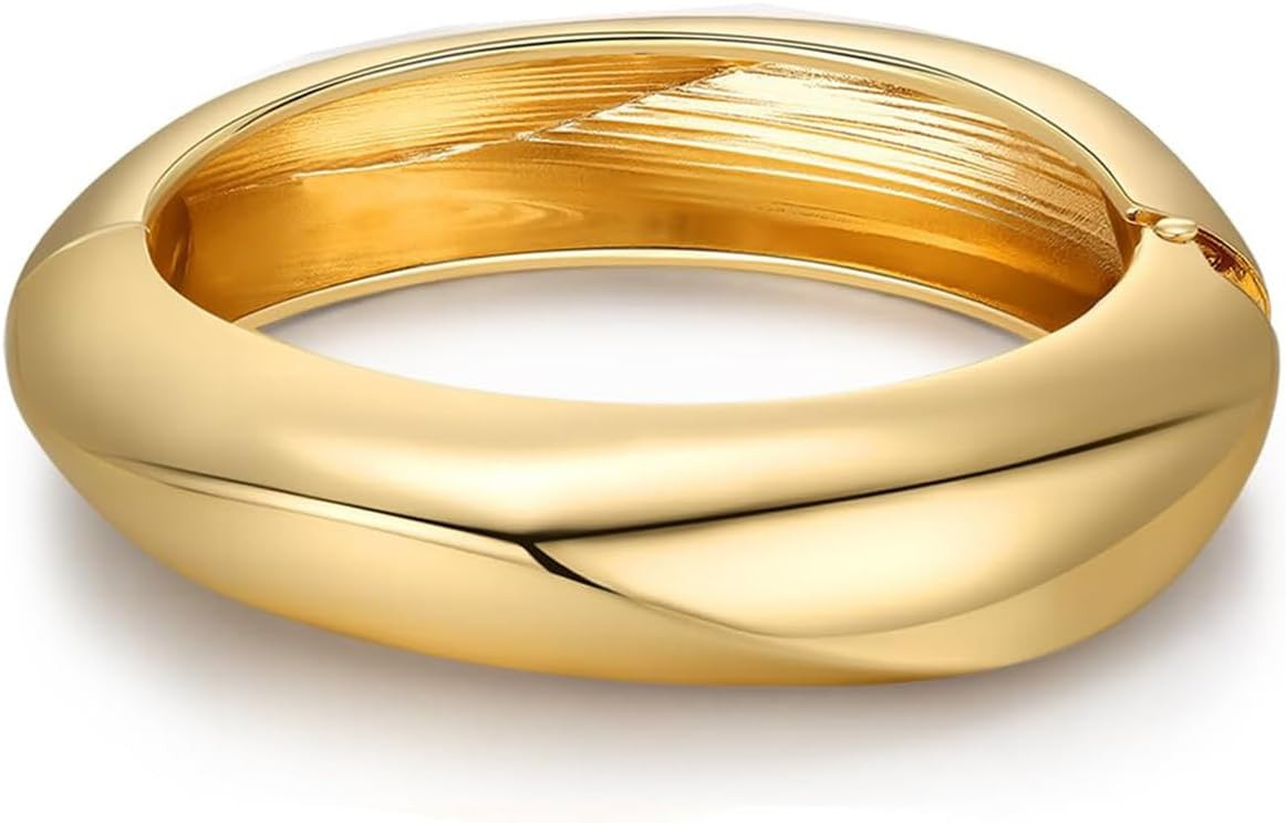 Dainty Gold Bracelets for Women Trendy Bangle Cuff Bracelet Jewelry Gifts | Amazon (US)