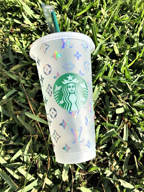 Designer Inspired Starbucks Reusable Venti Cup/ Loui Vouitton / Full Wrap Design / Starbucks Pers... | Etsy (US)