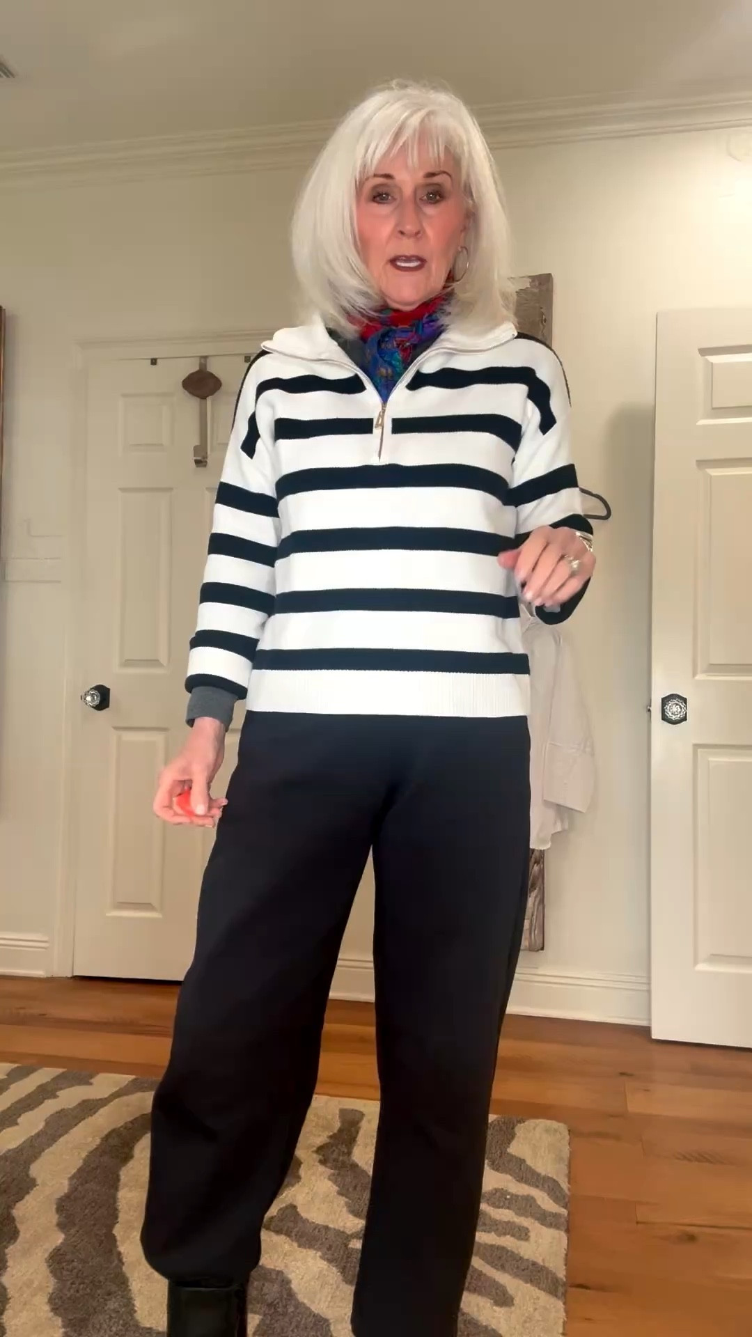 Adding some sparks to this sweater and pants on this cold last day of winter  

#LTKMidsize #LTKSaleAlert #LTKSeasonal