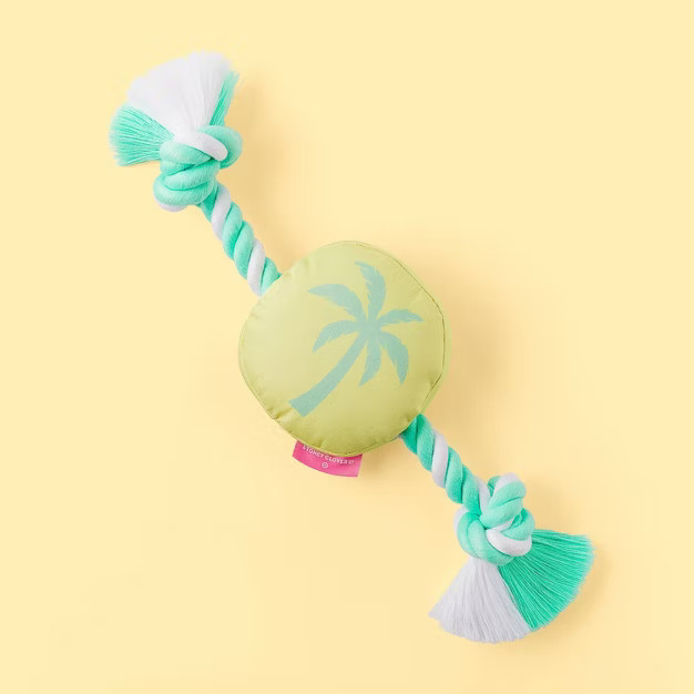 Large Plush Palm Tree & Rope Dog Toy Light Yellow/Green - Stoney Clover Lane x Target | Target