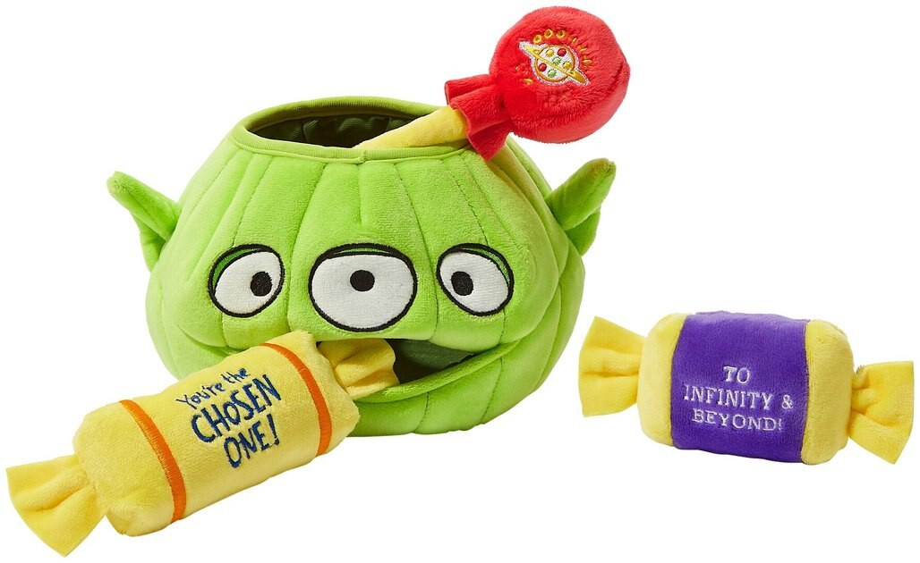 PIXAR Halloween Alien Jack-o-Lantern Hide & Seek Puzzle Plush Squeaky Dog Toy - Chewy.com | Chewy.com