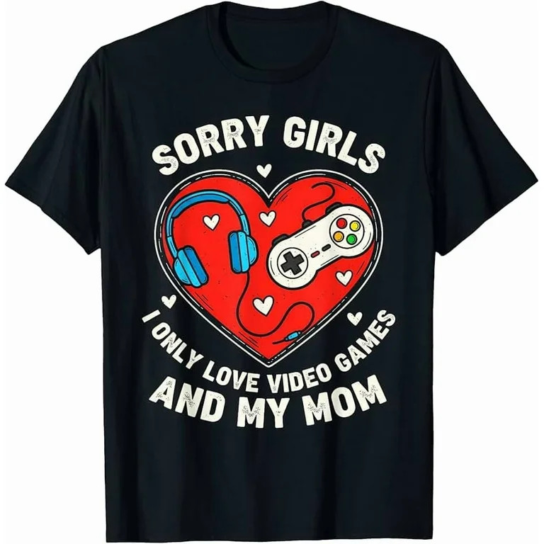 Sorry Girls I Love Video Game and Mom Valentines Kids Boys T-Shirt | Walmart (US)