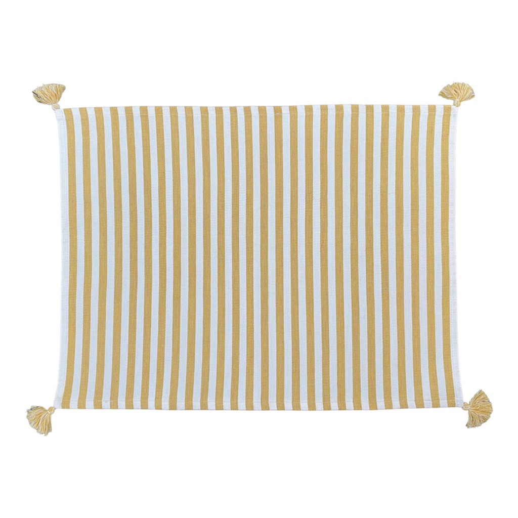 Vera Yellow Stripe Placemat | Cabana Magazine
