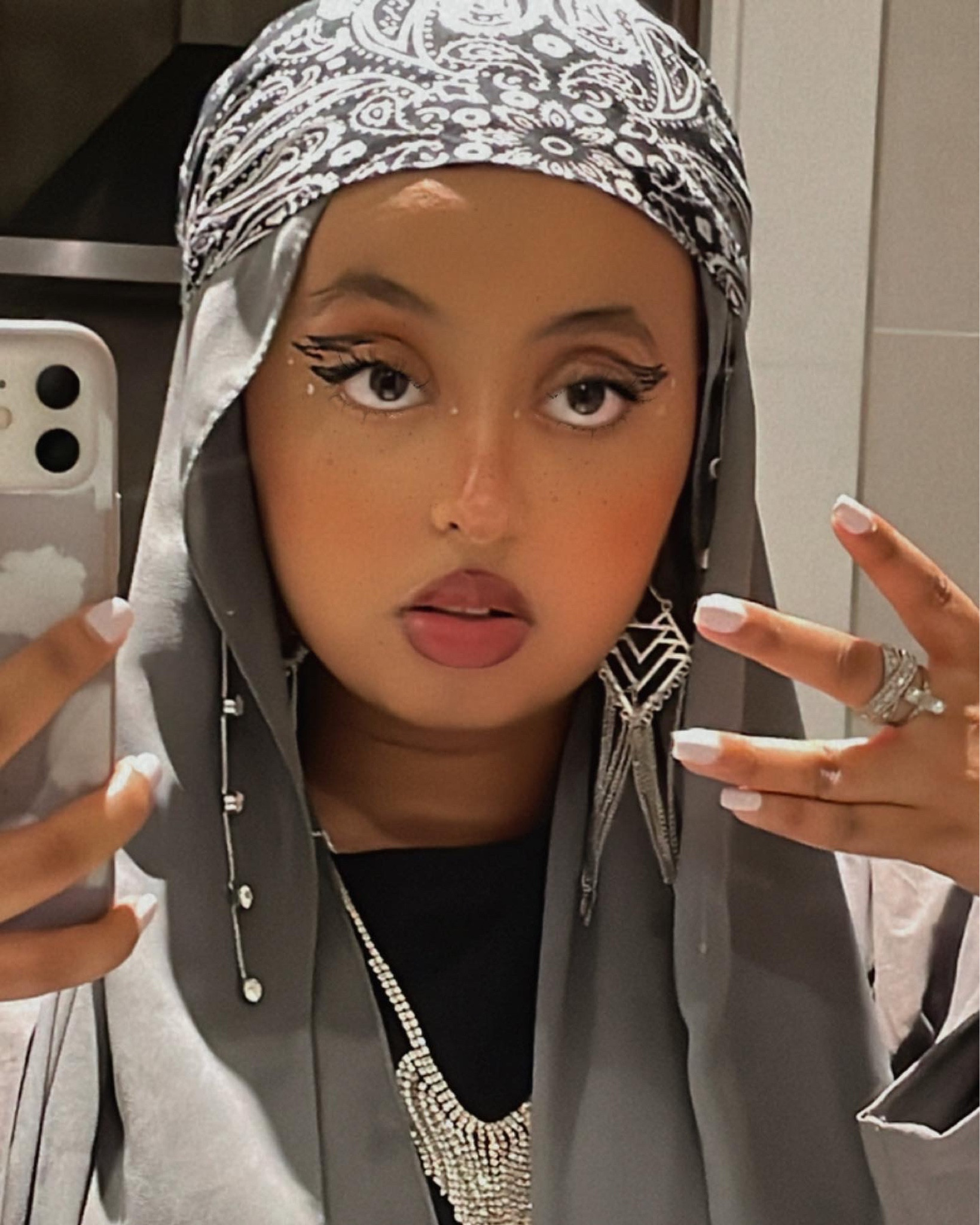 Aesthetic makeup y2k futuristic look, hijabi, modest fashion, fashion week 

#LTKsalealert #LTKunder100 #LTKstyletip