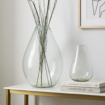 Pure Recycled Glass Vases - Clear | West Elm (US)