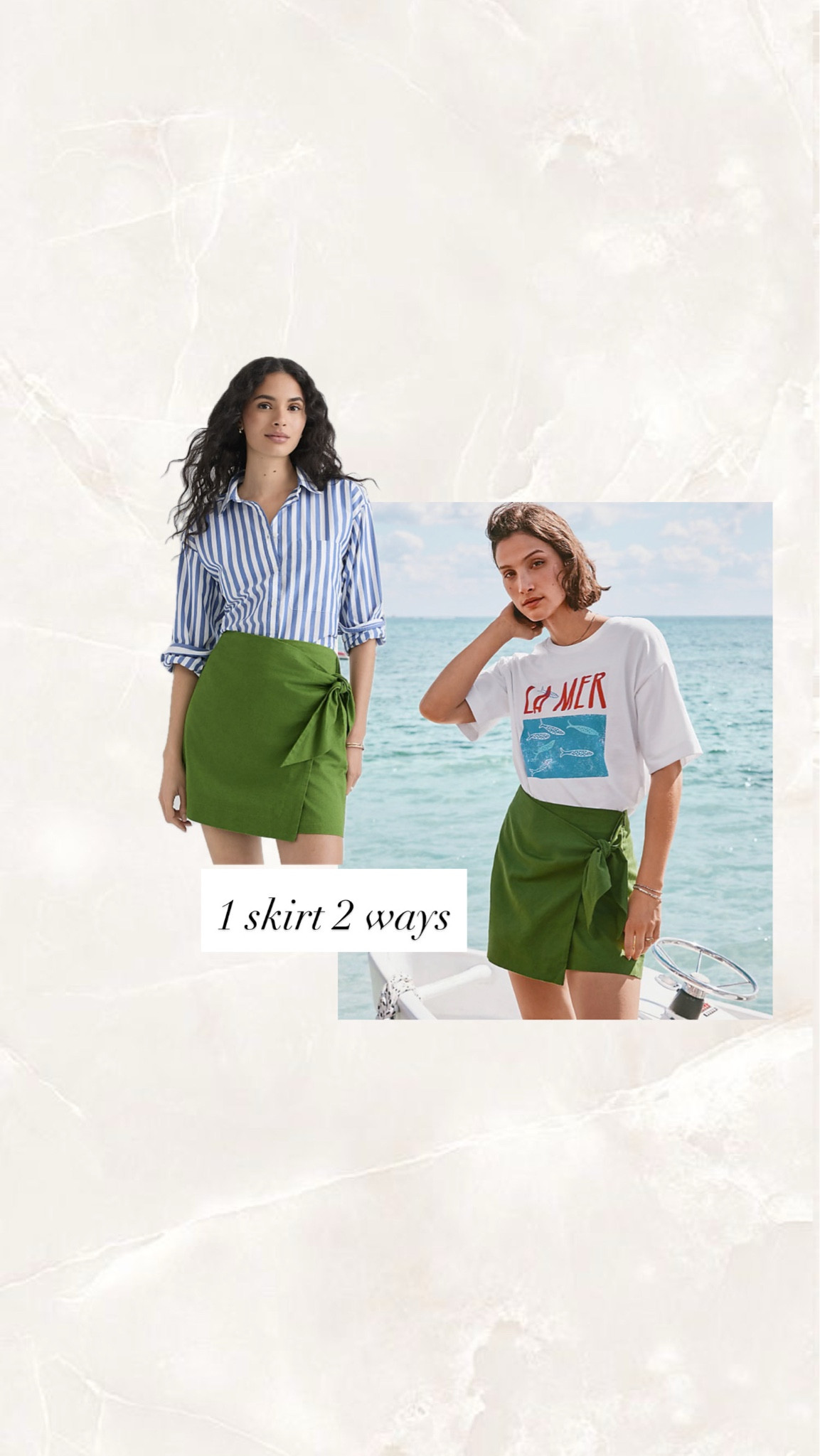 1 skirt 2 ways - love the ability to dress it up or down. 

#loft #summeroutfit #linen  

 #LTKgrwm #LTKootd #LTKOver40