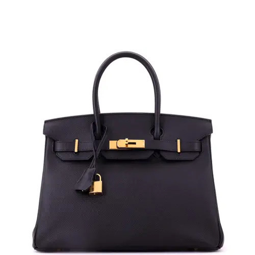 Pre-Owned Hermes Birkin Handbag Black Epsom with Gold Hardware 30 at Nordstrom, Size Small | Nordstrom
