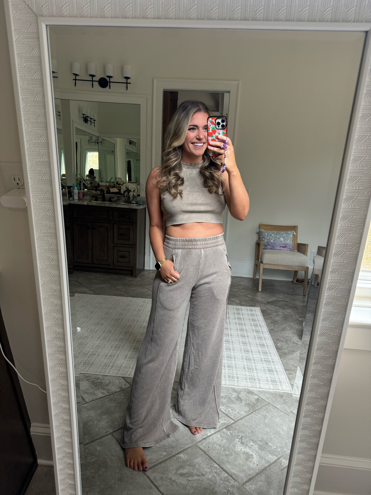 The cutest little matching set. So comfy! Completely sold out but they’re restocking so put your email in for restocks 🤩 tts - M 

#LTKSeasonal #LTKHoliday #LTKGiftGuide