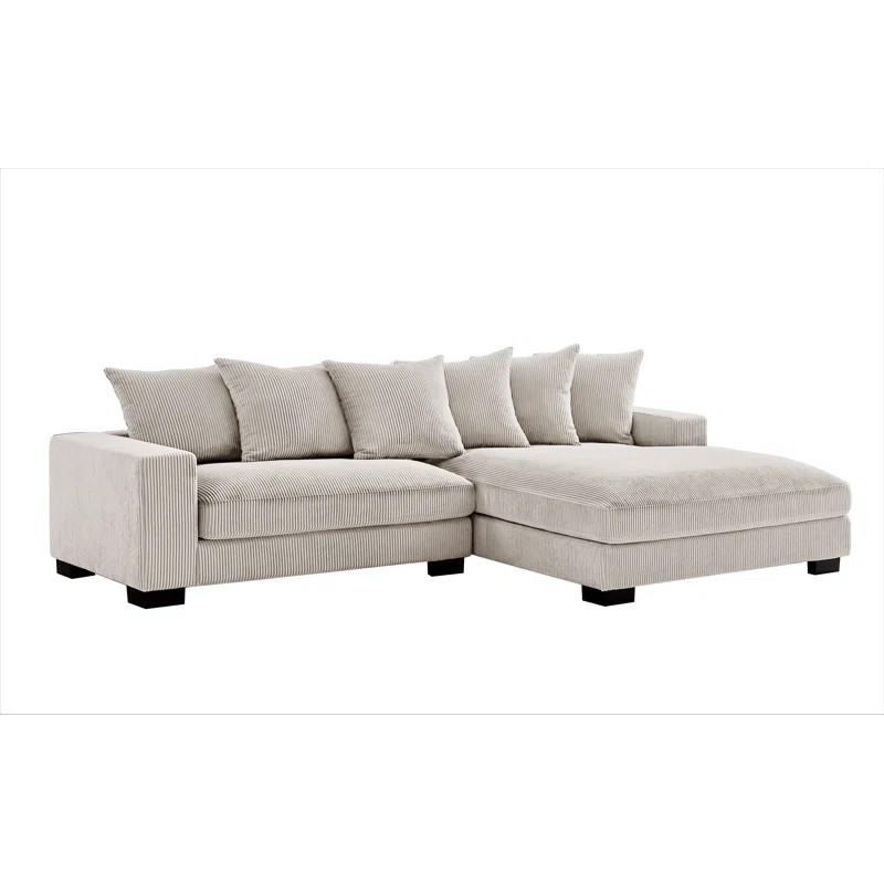 2 - Piece Corduroy Sectional | Wayfair North America