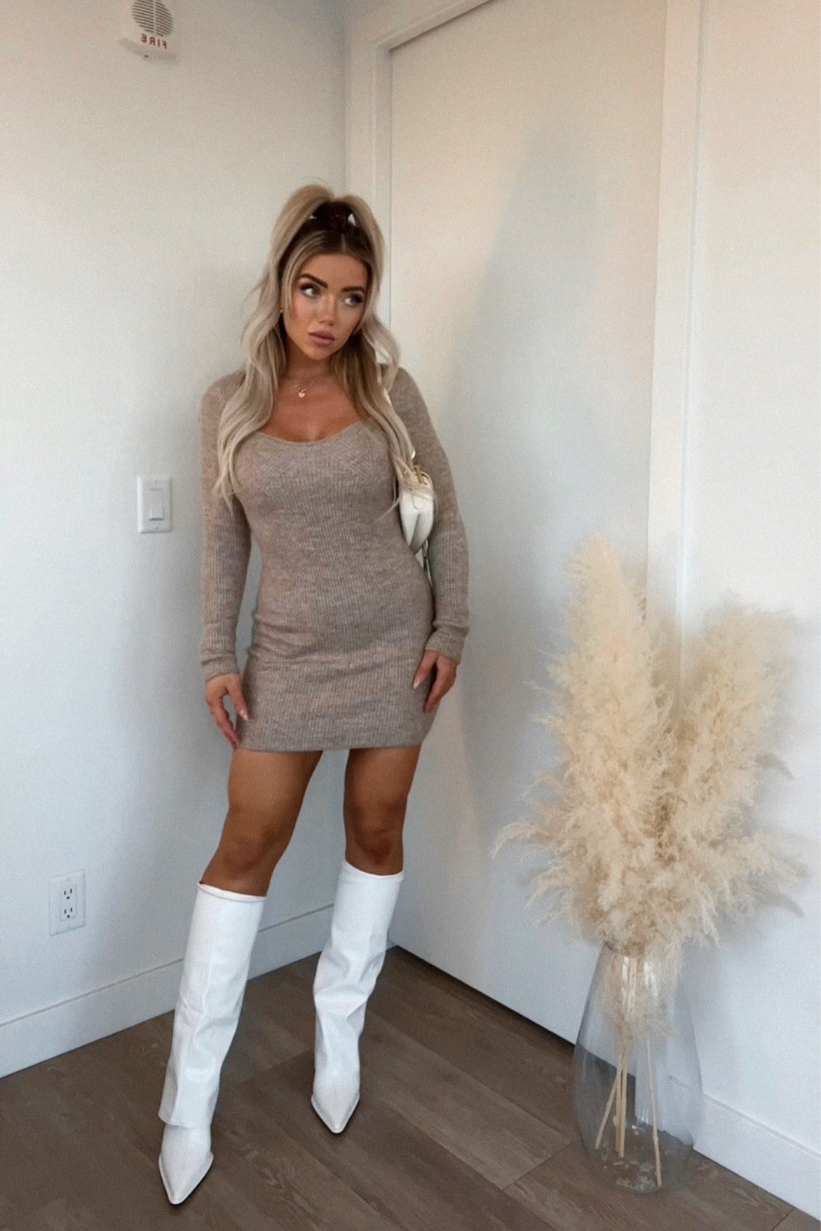 I love this chic sweater dress, paired with white boots *chefs kiss*🍂🤍🧸 I would also easily wear this dress with black boots or even Chelsea boots! 
I’m wearing a size small in the dress

Fall fashion, fall fashion trends, fall style, fall sweaters, new in at H&M, H&M haul, knee high boots, leather boots, sweater dress, white boots 

#LTKstyletip #LTKSeasonal #LTKfindsunder50