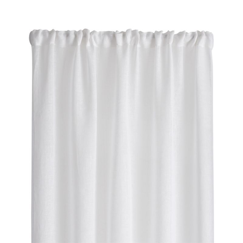 White Linen Sheer 52"x120" Curtain Panel + Reviews | Crate & Barrel | Crate & Barrel