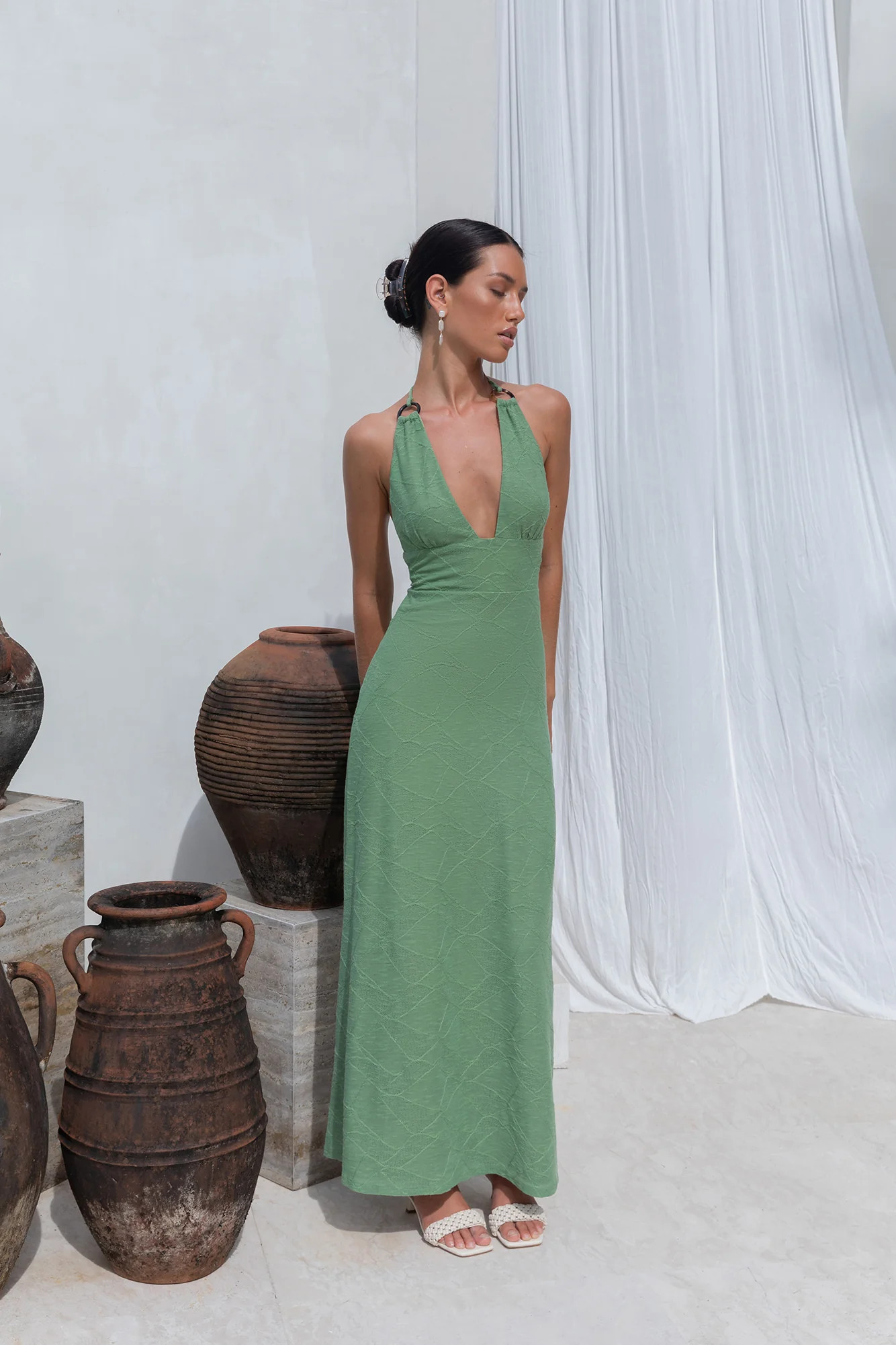 Adano Maxi Dress Green | Fortunate One
