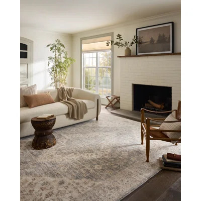 Magnolia Home by Joanna Gaines x Loloi Junie Denim / Natural Area Rug | Wayfair North America