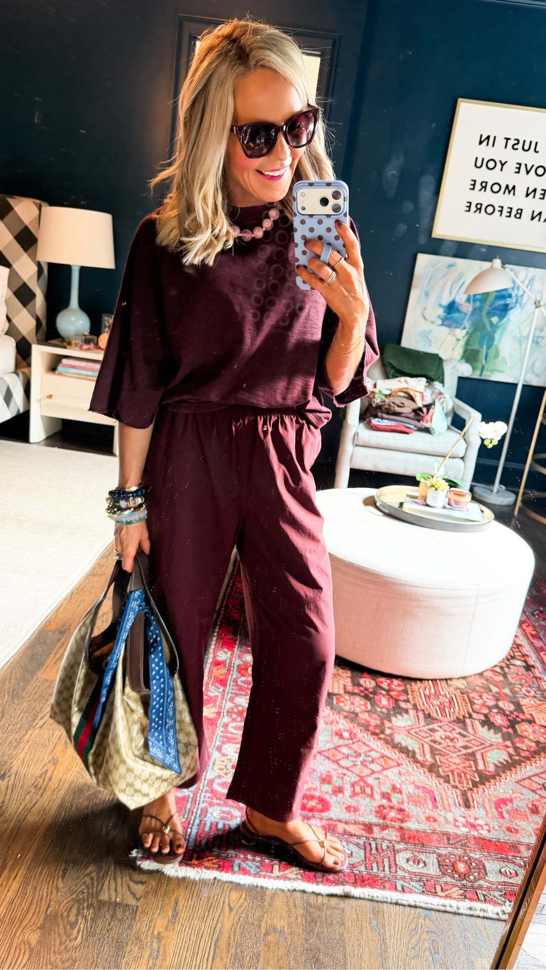 burgundy goodness by way of @Aerie - XS in top and pants!

#LTKootd #LTKmomlife #LTKgrwm