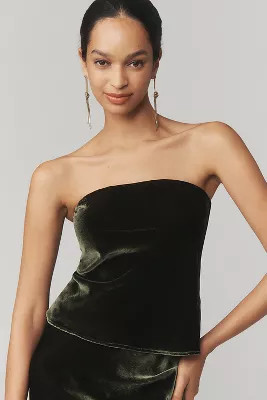 The Tilda Strapless Top: Velvet Edition | Anthropologie (US)