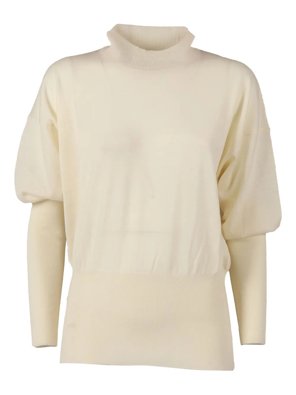 Filippo De Laurentiis Turtleneck puff-sleeve Sweater | White | FARFETCH | Farfetch Global