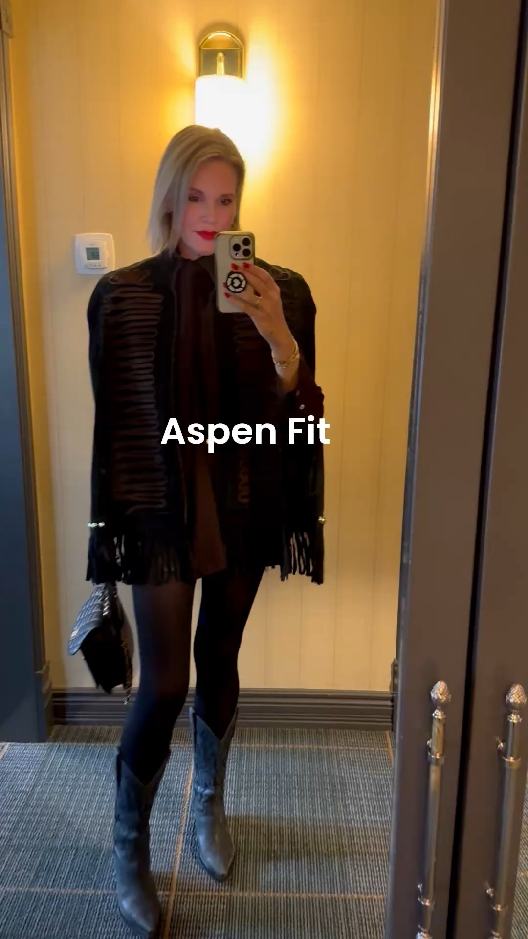 Aspen Fit, Free People fringe cape was the perfect addition to the look  

#LTKSeasonal #LTKFestival #LTKootd
