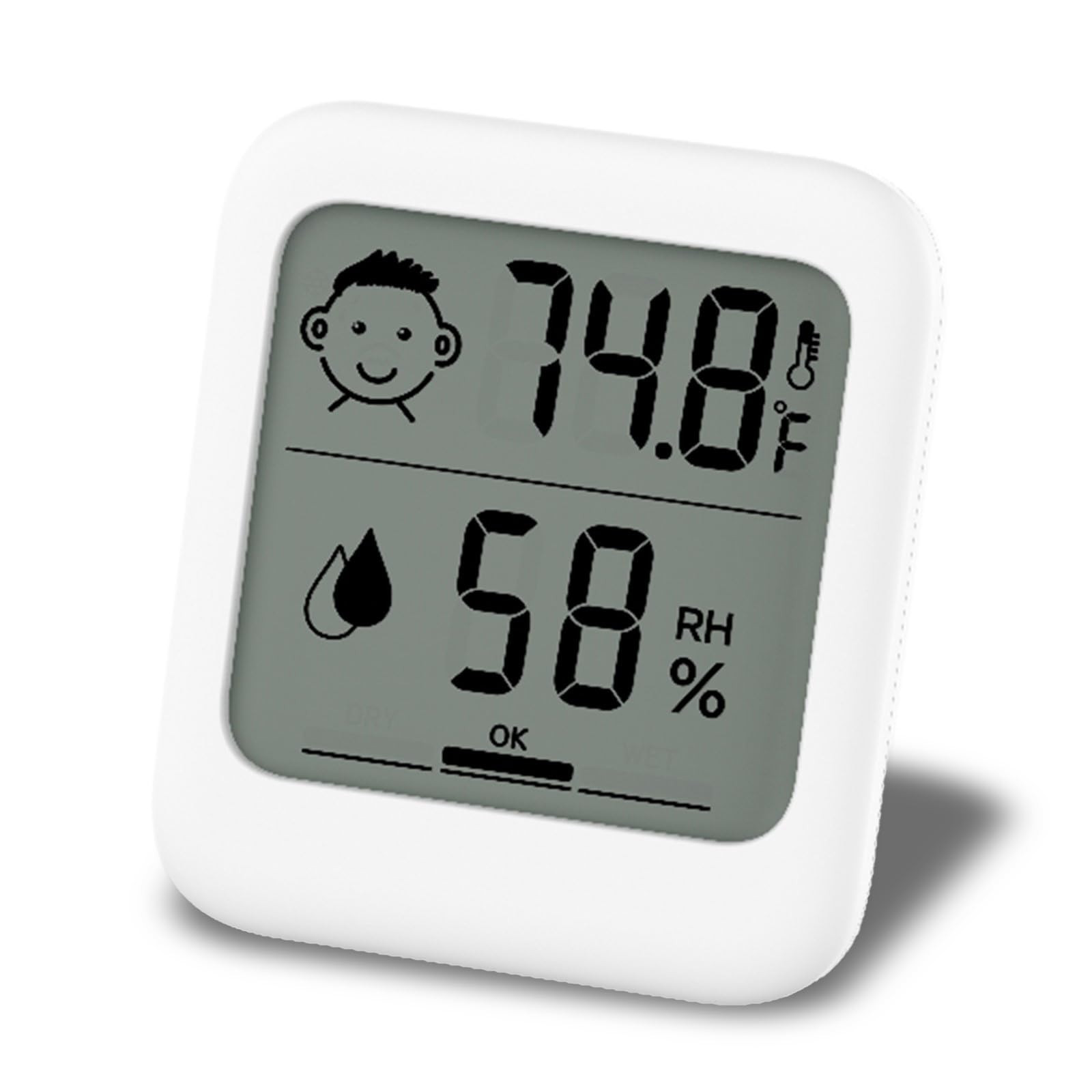 Digital Thermometer and Hygrometer with Comfort Face Display, Hygrometer, Stand, Magnet, Hanging,... | Amazon (US)