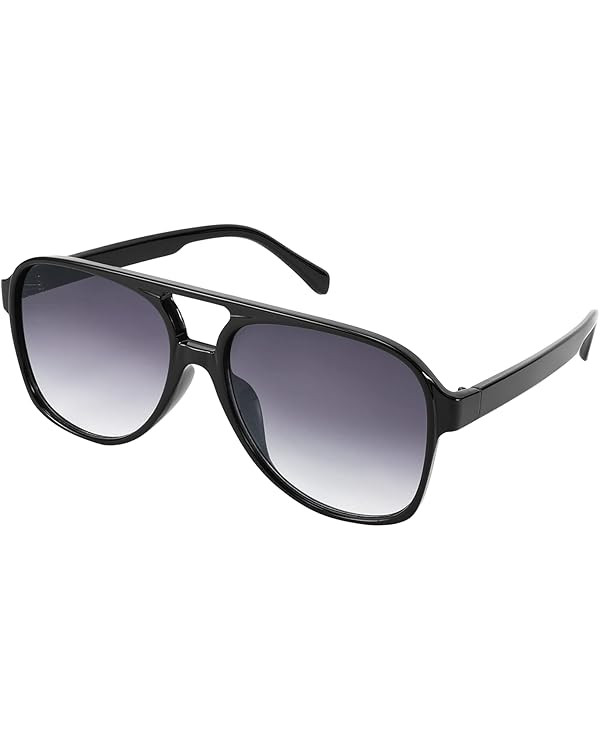 FEISEDY Vintage Retro 70s Plastic Aviator Sunglasses Women Men Classic Large Squared Frame B2751 | Amazon (US)