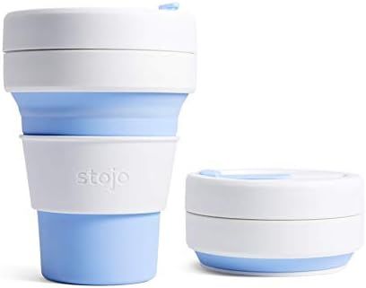 Stojo On The Go Coffee Cup | Pocket Size Collapsible Silicone Travel Cup – Sky Blue, 12oz / 355... | Amazon (US)