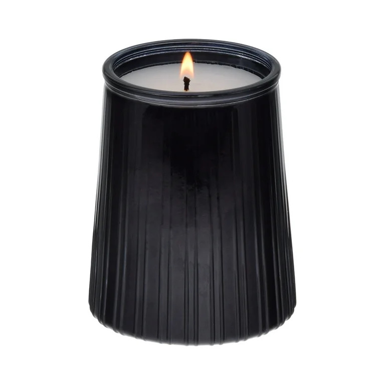 Better Homes & Gardens Warm Leathered Amber Scented 1-Wick 16.1oz Ribbed Jar Candle | Walmart (US)