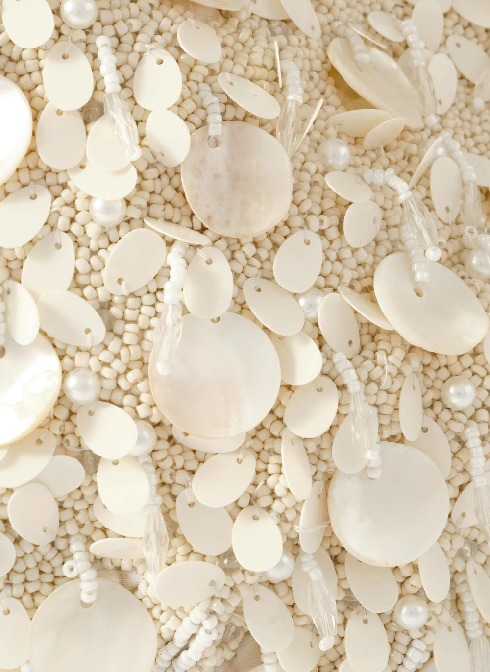 Cleo Cream Pearl Detail Shoulder Bag | Mint Velvet