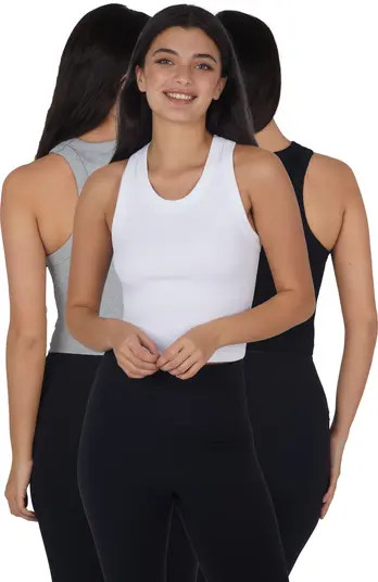3-Pack Seamless Crop Tanks | Nordstrom Rack