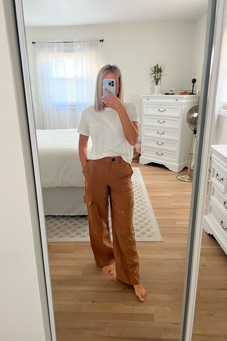 Cargo pants and a white tee my comfortable Friday outfit 

#LTKstyletip #LTKunder100 #LTKworkwear
