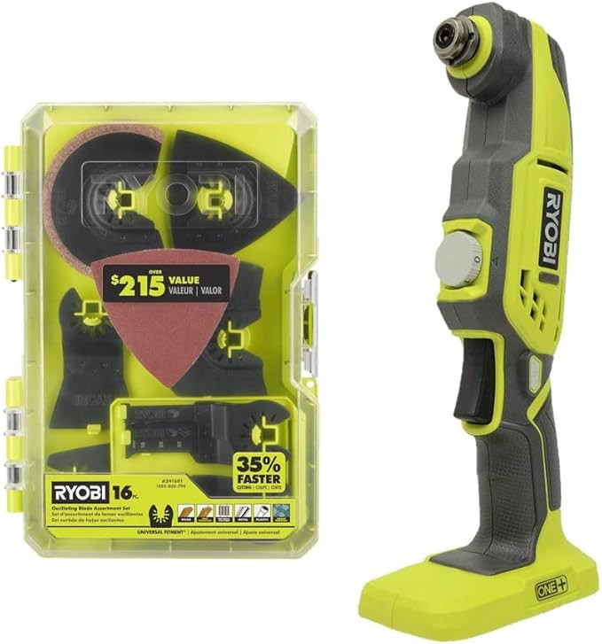 RYOBI 18-Volt Cordless Multi-Tool with 16-Piece Oscillating Multi-Tool Blade Accessory Set - P343... | Amazon (US)