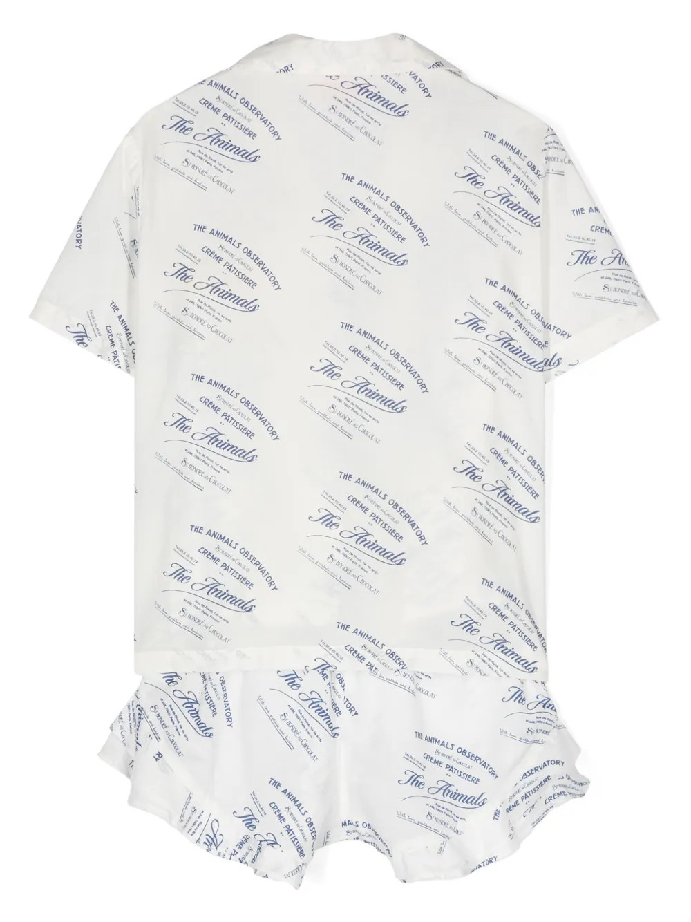 Magpie text-print cotton shorts set | Farfetch Global