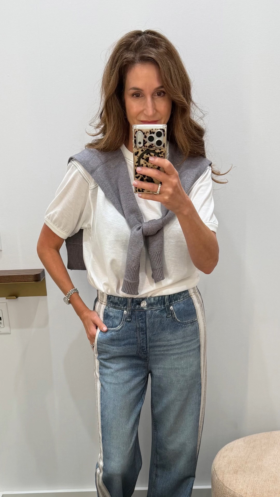 Have you tried these Rag & Bone sweatpants jeans? They are an investment, but so good! They look like real denim but they are soft and comfortable. 😊
#fashionover50 #midlifestyle #casualoutfitideas #ragandbone

#LTKOver40 #LTKootd