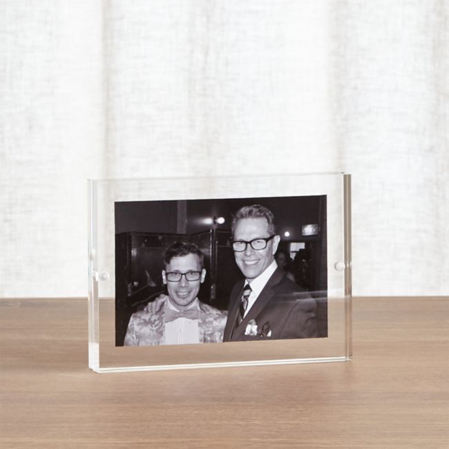 Acrylic 4x6 Block Picture Frame | Crate & Barrel