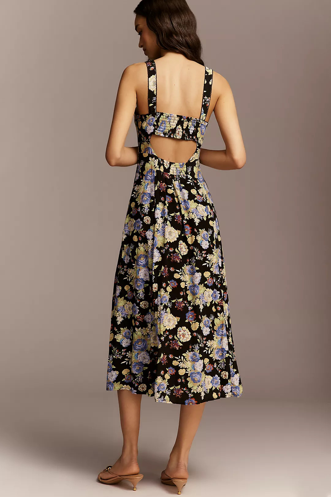 Maeve Sweetheart Printed Midi Dress | Anthropologie (UK)