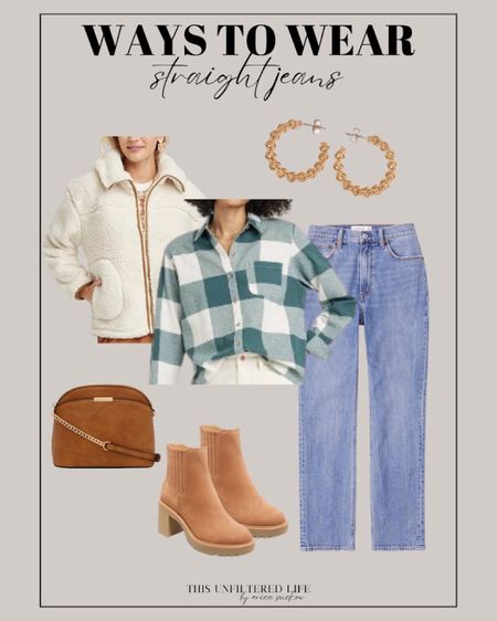 Ways to wear straight leg jeans - Target coat - Abercrombie jeans - Target boots

#WaysToWear #StraightLegJeans #Abercrombie

#LTKHoliday #LTKSeasonal #LTKstyletip