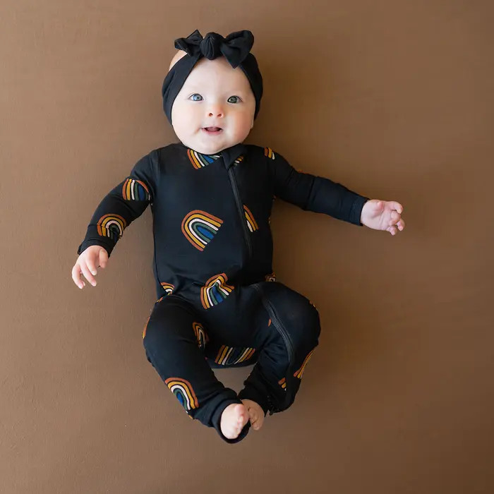 Rust Rainbow On Midnight Zip Footie | Nordstrom Rack