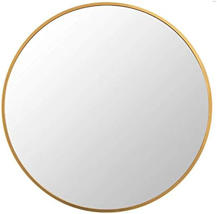 Amazon.com: FANYUSHOW 20'' Gold Circle Mirror for Wall Mounted, Modern Brushed Brass Metal Frame ... | Amazon (US)
