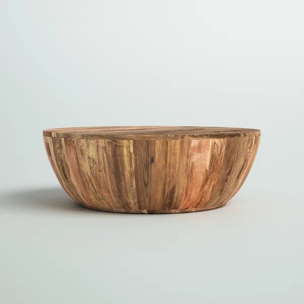 Cassius Solid Wood Drum Coffee Table | Wayfair Professional