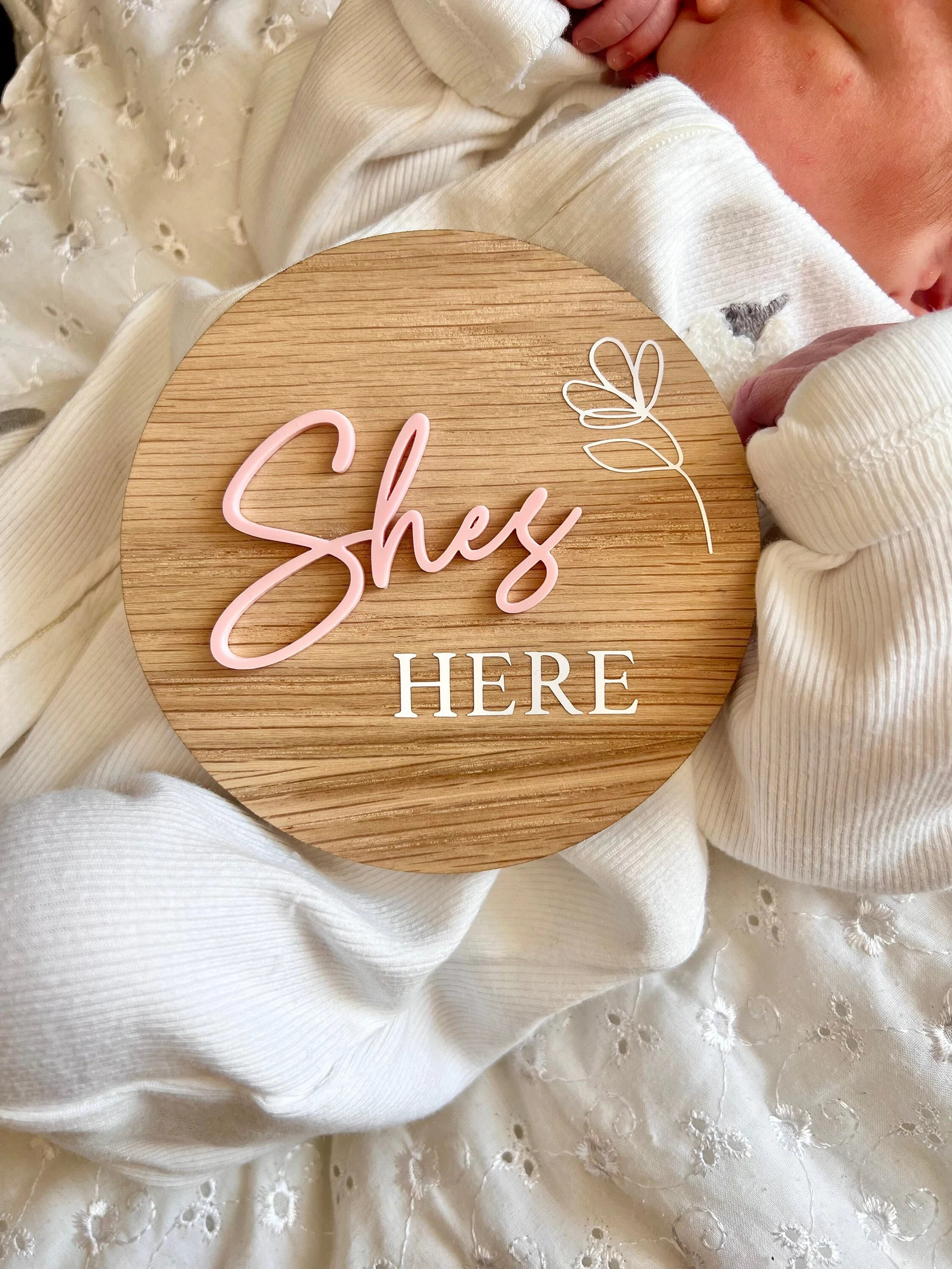 Double Sided Announcement Plaque, He's Here, She's Here Plaque, It's a Girl, It's a Boy, Birth An... | Etsy (Global)