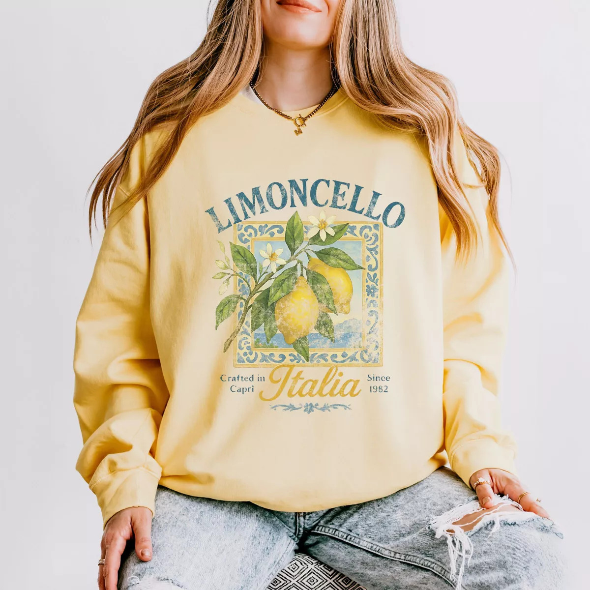 Limoncello Frame - Women's Lightweight Garment Dyed Sweatshirt | Target