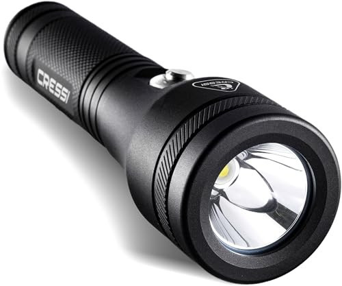 CRESSI Underwater Torch for Brightening and Enhancing Underwater Views- Durable and Lightweight, Astra, Black, 1200 lm | Amazon (US)
