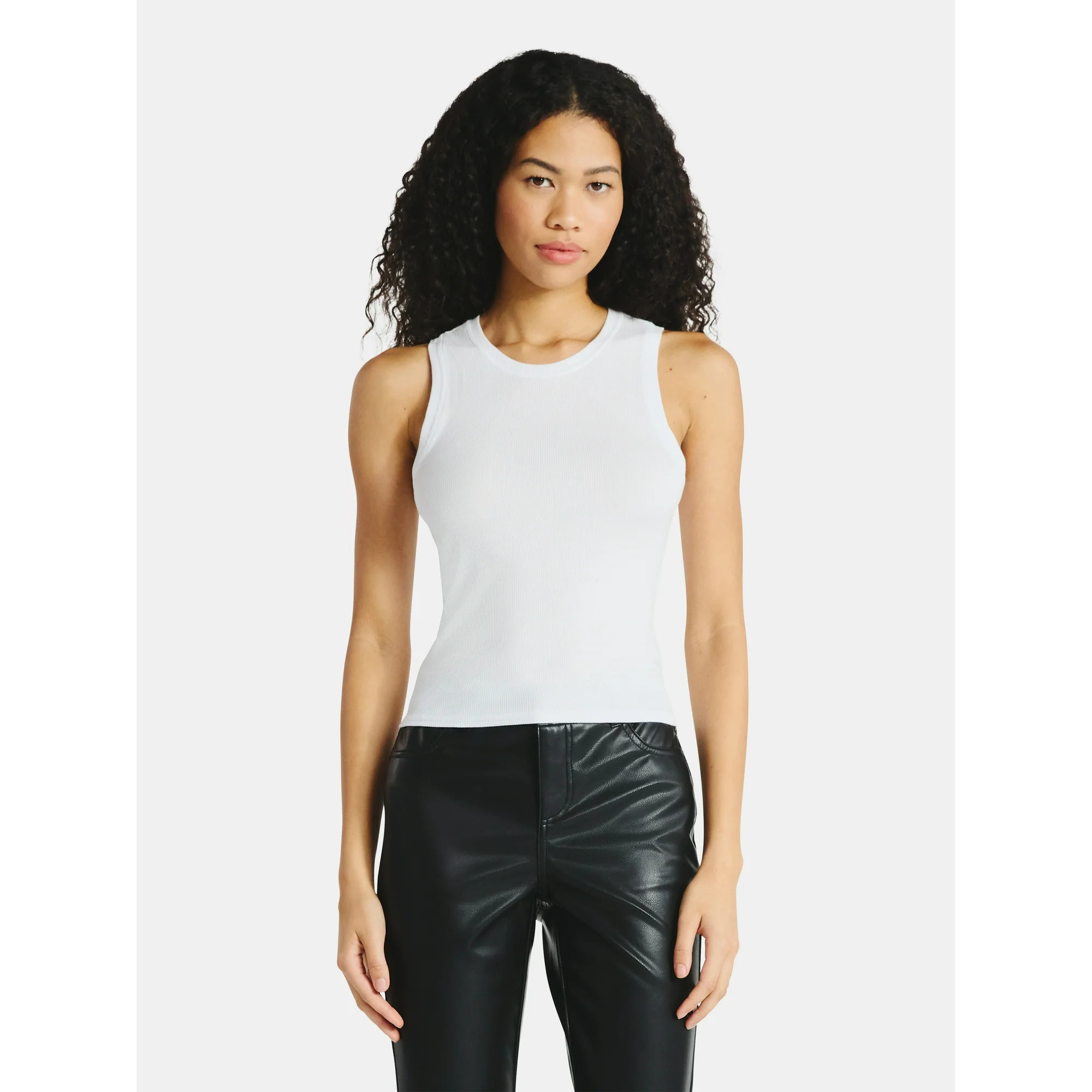 No Boundaries Fitted Crewneck Tank Top, Women’s | Walmart (US)