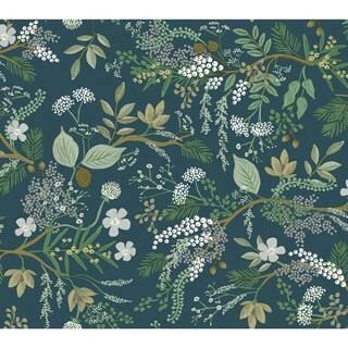 RIFLE PAPER CO. 45 sq. ft. Juniper Forest Premium Peel and Stick Wallpaper PSW1197RL - The Home D... | The Home Depot