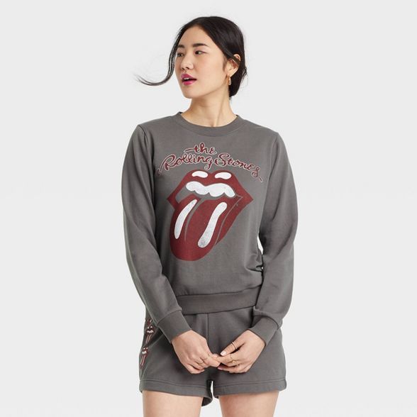 Women's The Rolling Stones Graphic Sweatshirt - Gray | Target