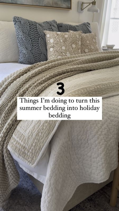 3 swaps I’m making for a holiday bedding look! Swapping the decorative pillows for the ones here, swapping the pattered quilt for the faux fur duvet here and lastly swapping the plain sheets to these pattered ones! Are you ready to decorate your bedroom for Christmas? It’s so easy to do with just making these swaps! 

#LTKHoliday #LTKhome #LTKSeasonal
