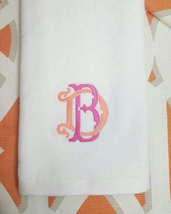 MONOGRAMMED HAND TOWEL Your Choice of a White or Natural Hand - Etsy | Etsy (US)