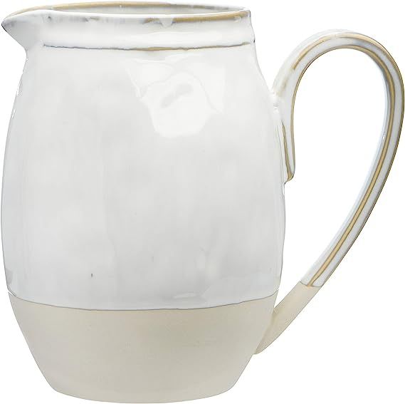 Creative Co-op DF3249 White Stoneware Pitcher | Amazon (US)