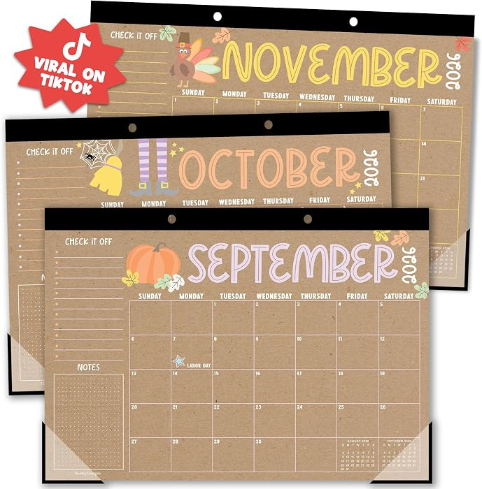 Hadley Designs Large Teacher Desk Calendar 2026-2027 - Desktop Calendar 2026, 18-Month Academic Desk Calendars for School, Home & Office, Cute Classroom Must Haves, Back to School Teacher Gifts | Amazon (US)