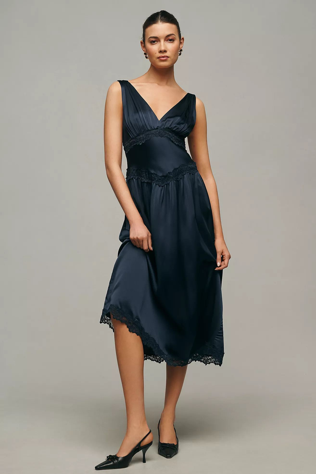 Reformation Stasia Sleeveless Silk Midi Dress | Anthropologie (US)