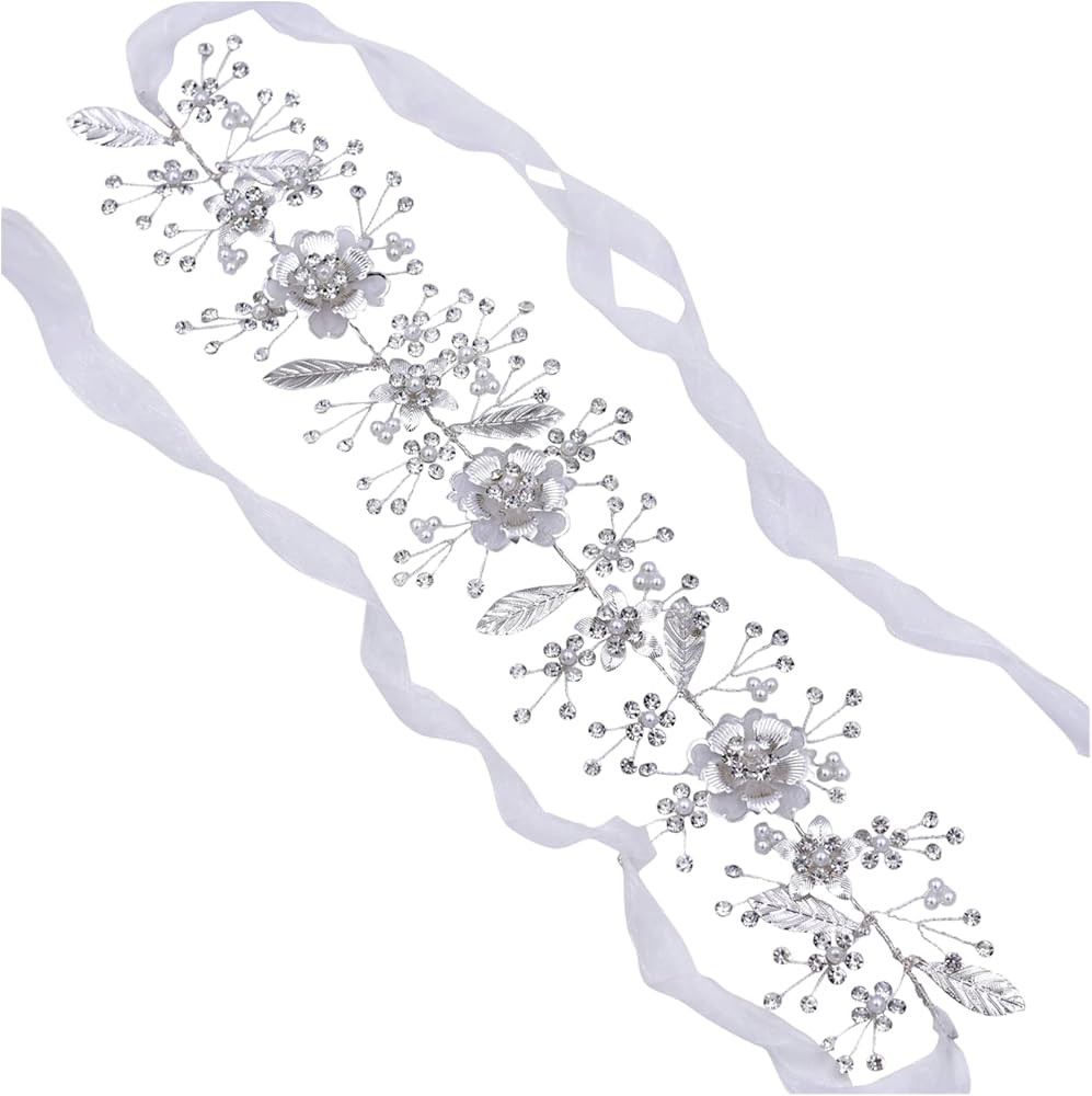 ULAPAN Bridal Belt with Rhinestones Wedding Dress Belt Crystal Headband for Bride Bridesmaids Sas... | Amazon (US)